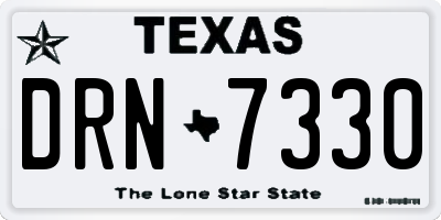 TX license plate DRN7330
