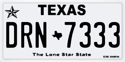 TX license plate DRN7333