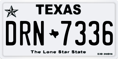 TX license plate DRN7336