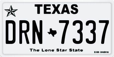 TX license plate DRN7337