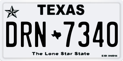 TX license plate DRN7340