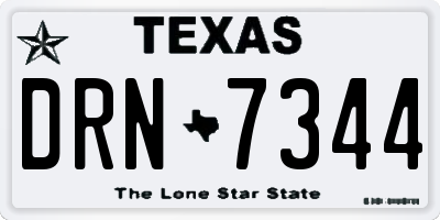 TX license plate DRN7344