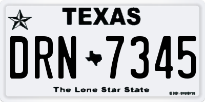 TX license plate DRN7345