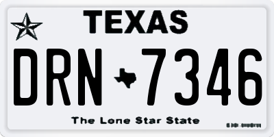 TX license plate DRN7346