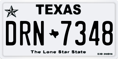 TX license plate DRN7348