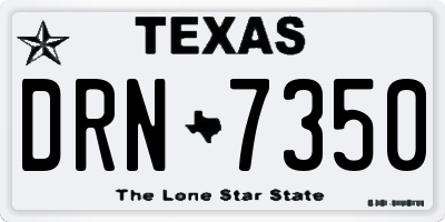 TX license plate DRN7350
