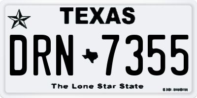 TX license plate DRN7355