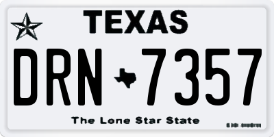 TX license plate DRN7357