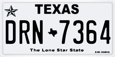 TX license plate DRN7364