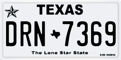 TX license plate DRN7369