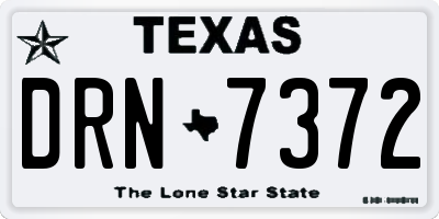 TX license plate DRN7372
