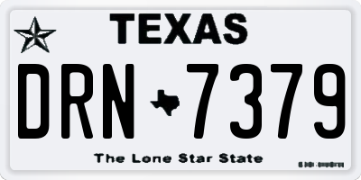 TX license plate DRN7379