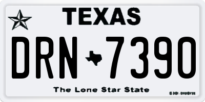TX license plate DRN7390