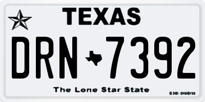 TX license plate DRN7392
