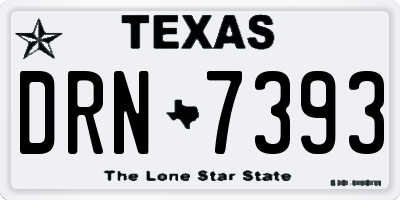 TX license plate DRN7393