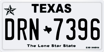 TX license plate DRN7396
