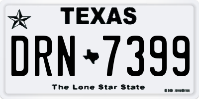 TX license plate DRN7399