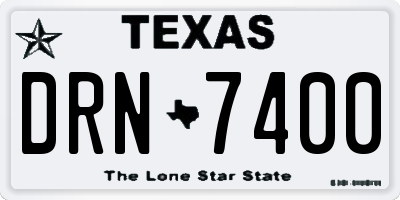 TX license plate DRN7400