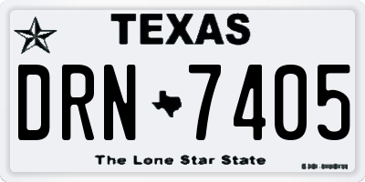 TX license plate DRN7405