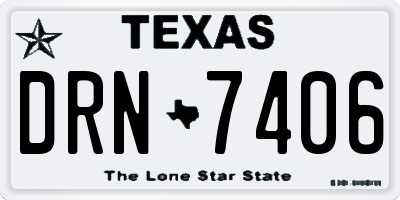 TX license plate DRN7406