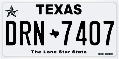 TX license plate DRN7407
