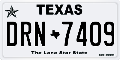 TX license plate DRN7409