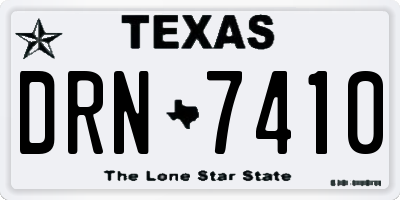 TX license plate DRN7410