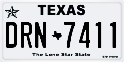 TX license plate DRN7411