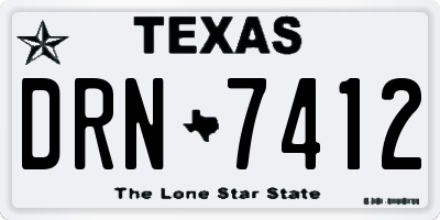 TX license plate DRN7412