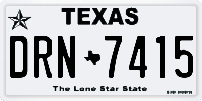 TX license plate DRN7415