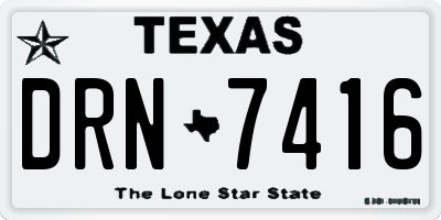 TX license plate DRN7416
