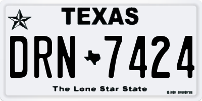 TX license plate DRN7424