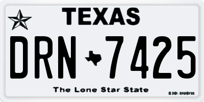 TX license plate DRN7425