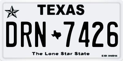 TX license plate DRN7426