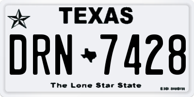 TX license plate DRN7428