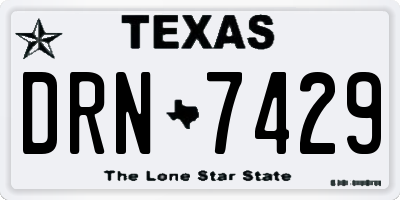 TX license plate DRN7429