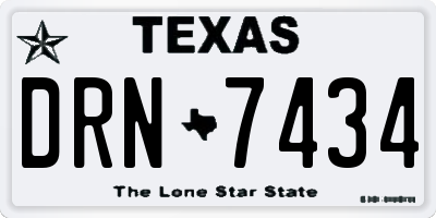 TX license plate DRN7434