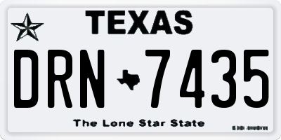 TX license plate DRN7435