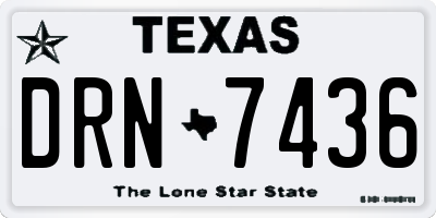 TX license plate DRN7436
