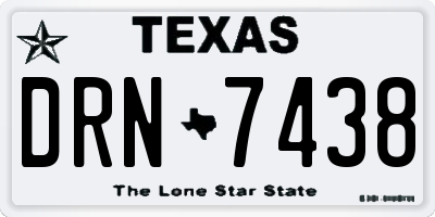 TX license plate DRN7438