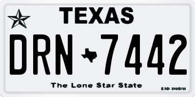 TX license plate DRN7442