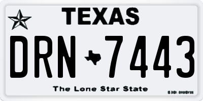 TX license plate DRN7443