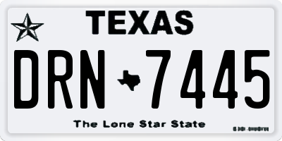 TX license plate DRN7445