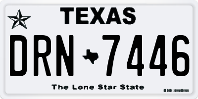 TX license plate DRN7446