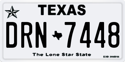 TX license plate DRN7448