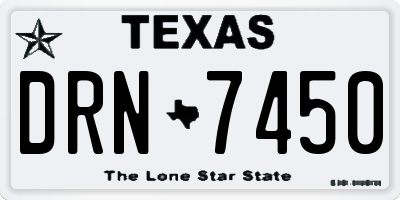 TX license plate DRN7450