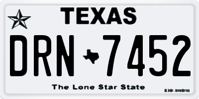 TX license plate DRN7452
