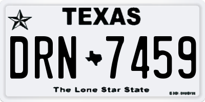 TX license plate DRN7459
