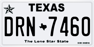 TX license plate DRN7460
