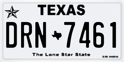 TX license plate DRN7461